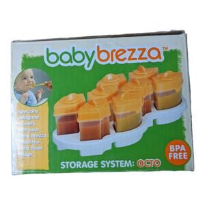 Baby Brezza Food Storage OCTO 8 Containers w Lids BPA FREE Freezer Safe 2.6 oz